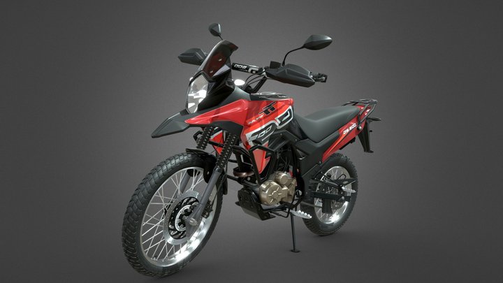 MOTORCYCLE AKT TT DS 200 3D Model