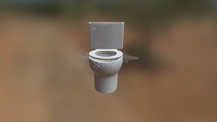 Apocalyptic Charcoal Grill, but its a toilet. 3D Model
