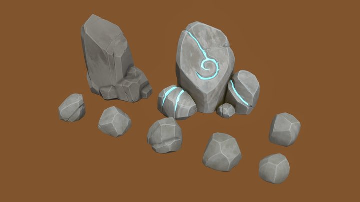 Stylized Rock 01 3D Model