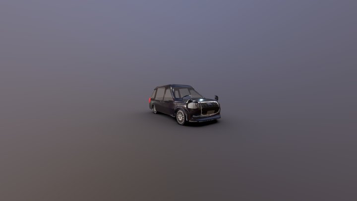 JPN Low-poly Mini Wagon (WebGL opt) 3D Model