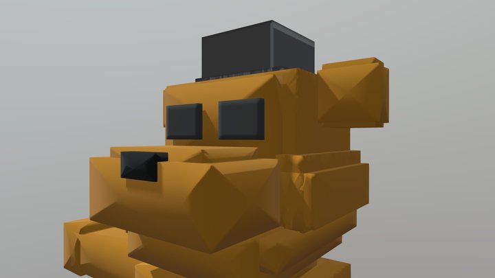 Pixel Freddy Fazbear 3D Model