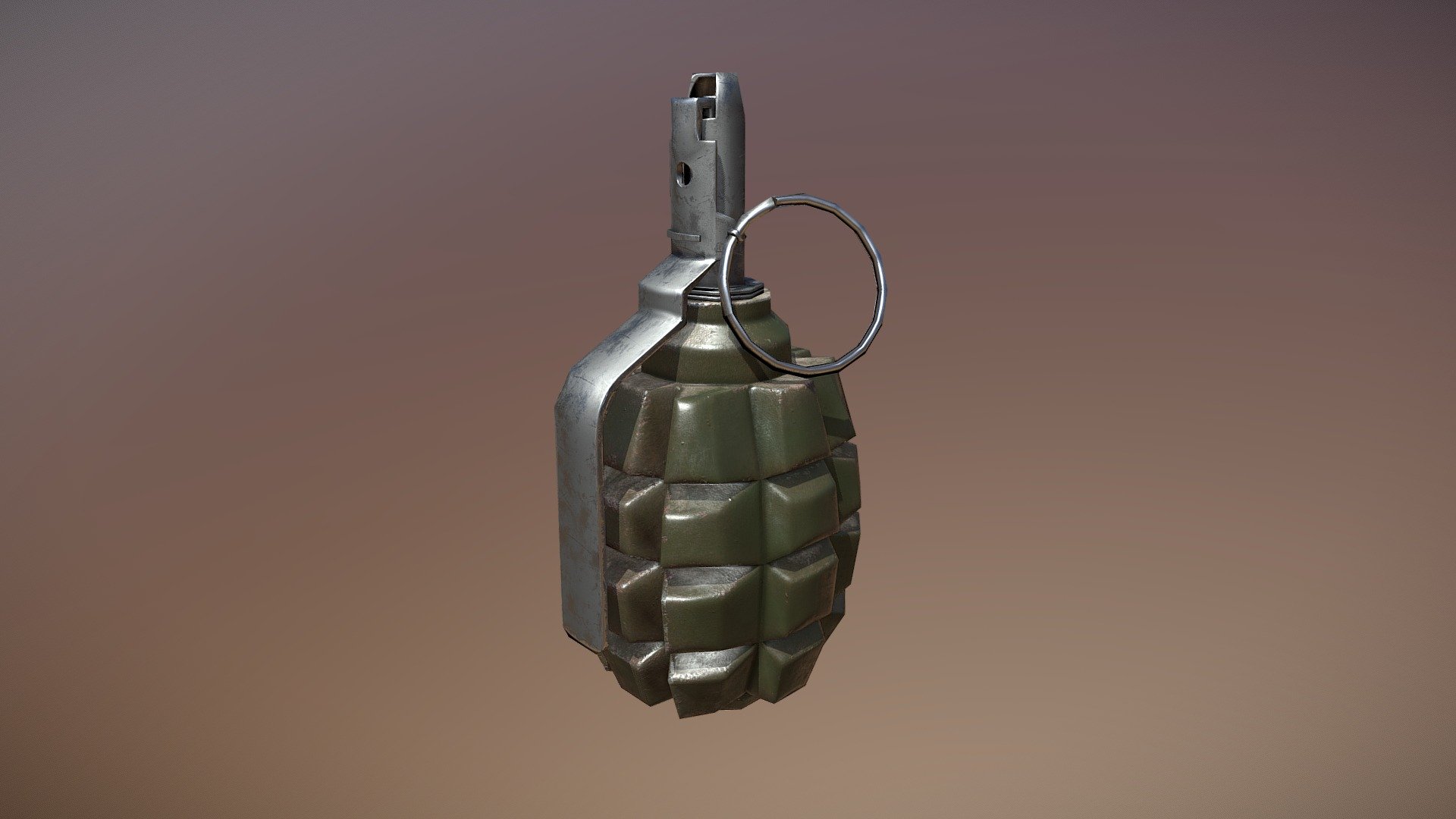 F1 Grenade 3D Model.