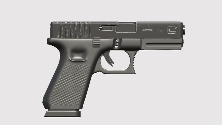 Hand Gun 3D Model