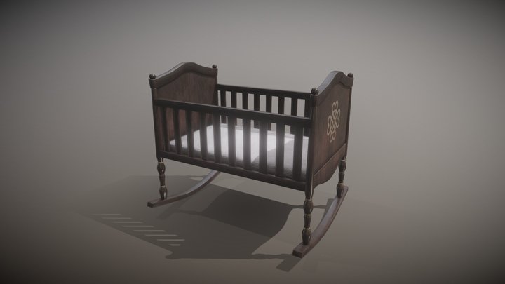 Old Baby Crib 3D Model