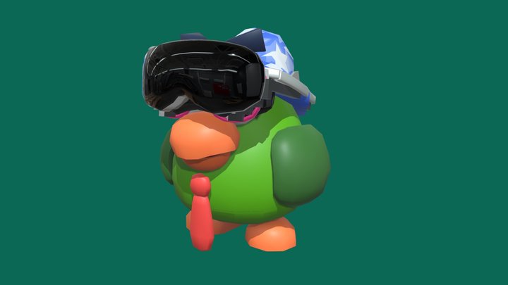 Jogador | Player - Felpudo Toy Art com Óculos VR 3D Model