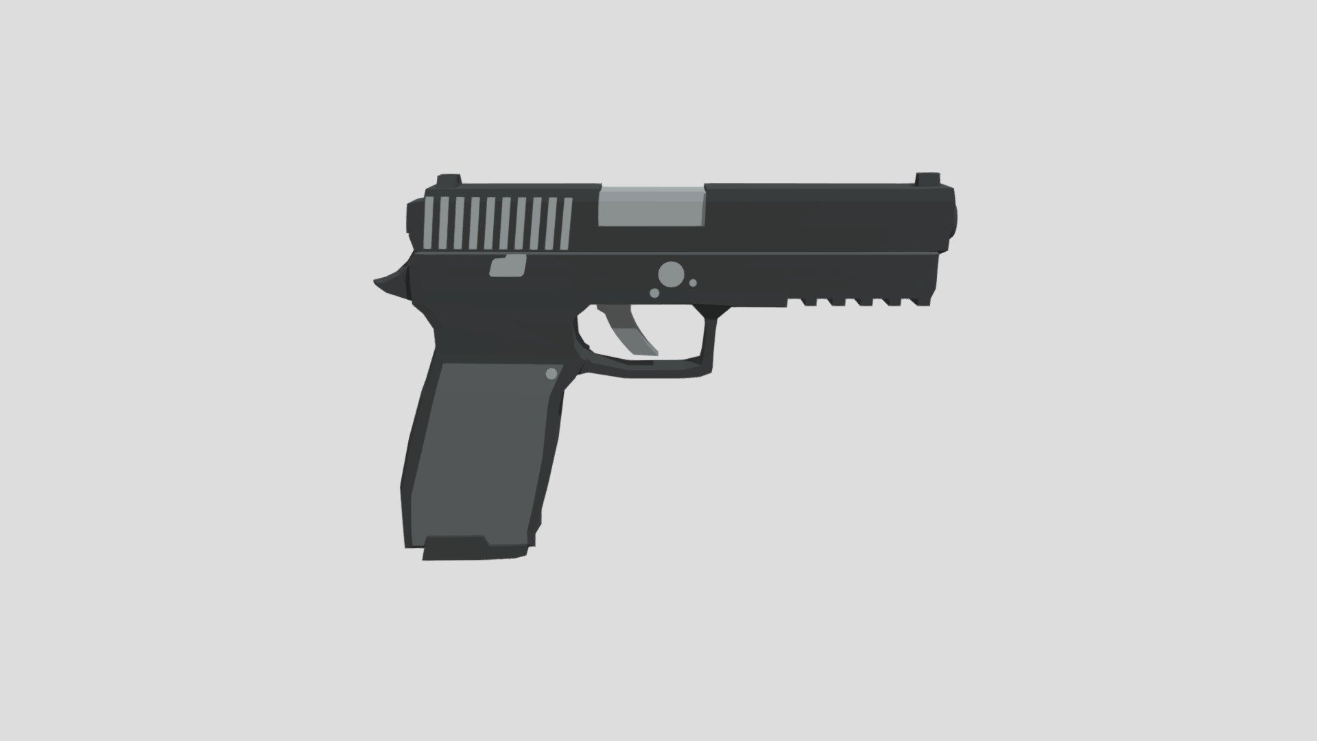 Low poly pistol
