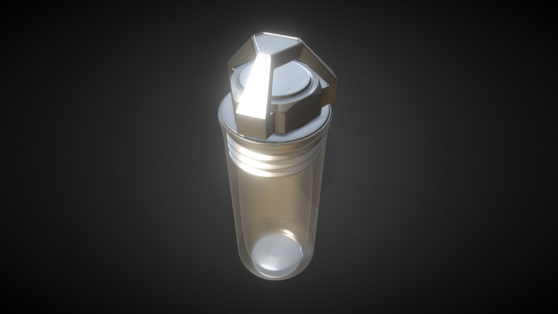3D model Geocaching Capsule Design - This is a 3D model of the Geocaching Capsule Design. The 3D model is about a light bulb with a black background.