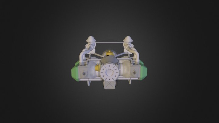 Rotax912 Engine O B J 3D Model