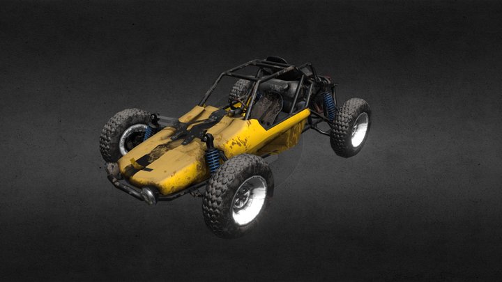 BUGGY Game ready low poly 3D Model