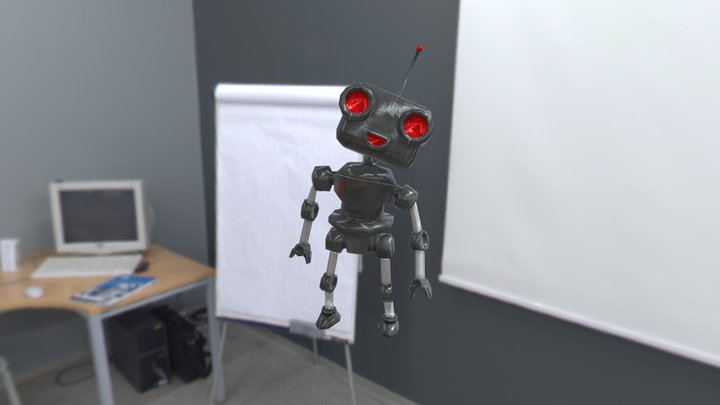 happy little robot 3D Model