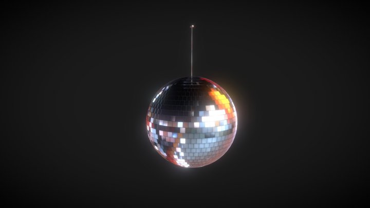 Disco ball animated 3D Model