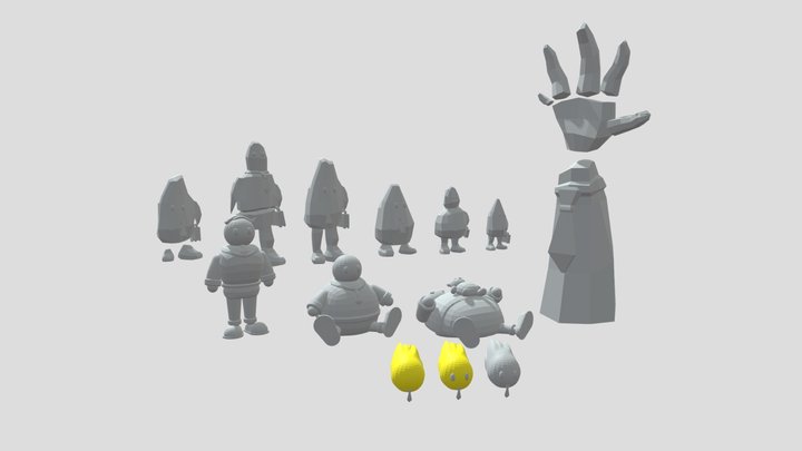 3D Greek Assets Enimes Fbx 3D Model