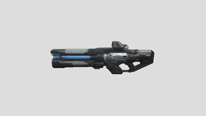 Azure Pulse Cannon 3D Model