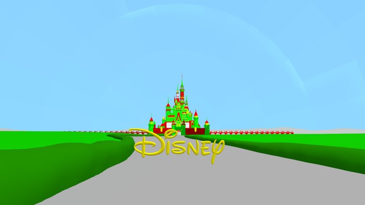 The 2006 Disney Logo Was In The Snow. 3D Model