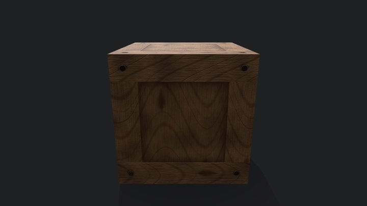 Wooden Crate 3D Model