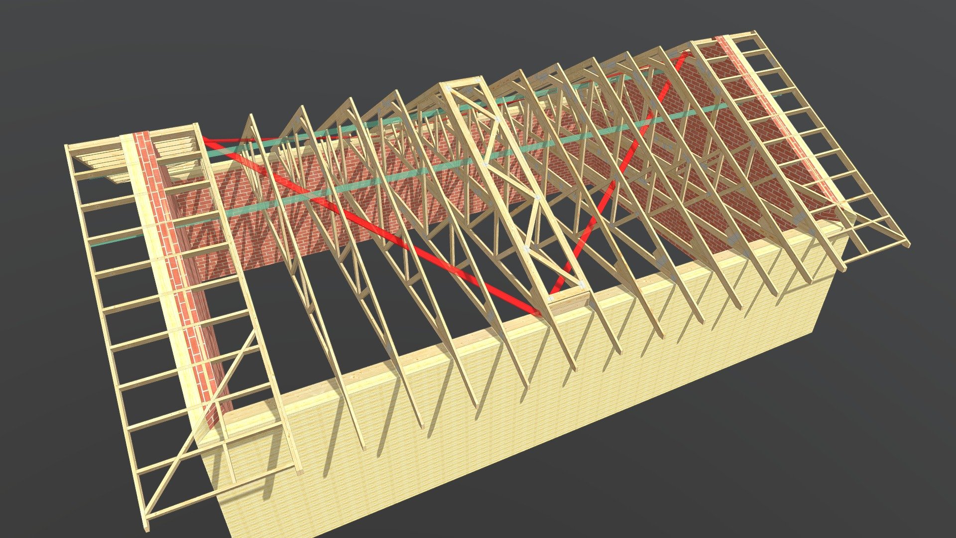 Engineering Roof Structure 3D Model By KD INVEST Inwestycje I 