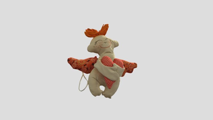 Angel with a heart. Puppet toy scan 3D Model