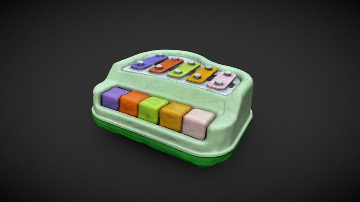 Kids xylophone 3D Model