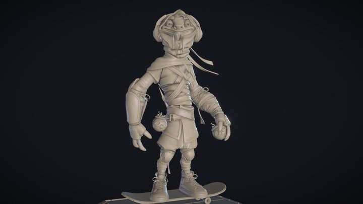 Ninja Sloth 3D Model