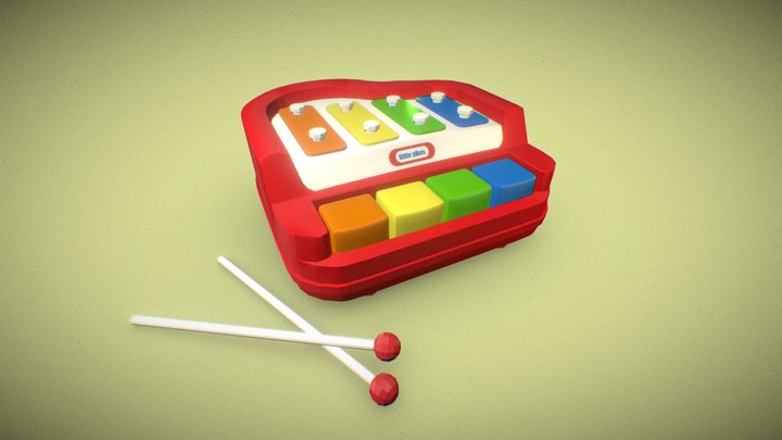 little yikes piano 3D Model