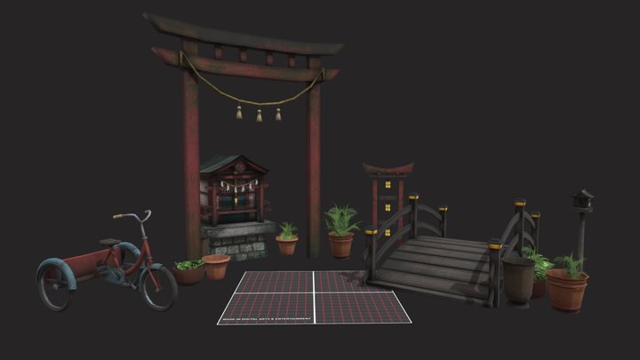 DAE 5 Finished props - Grandma's House 3D Model