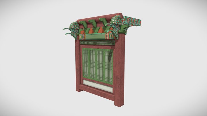 Korean Traditional Door 3D Model