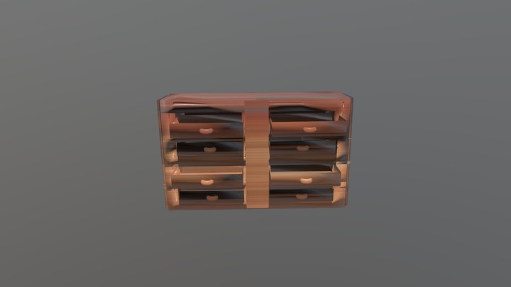 Brownish Closet. 3D Model