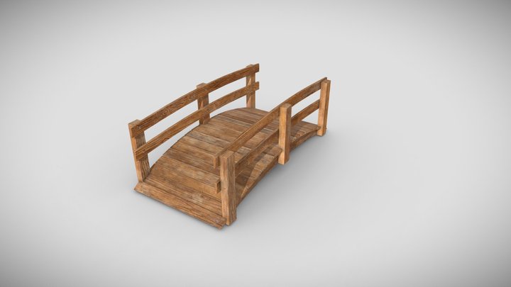 Wooden Bridge 3D Model