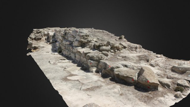 ARCHEOLOGICAL SITE OF KOMMOS  - N19 road Hilltop 3D Model