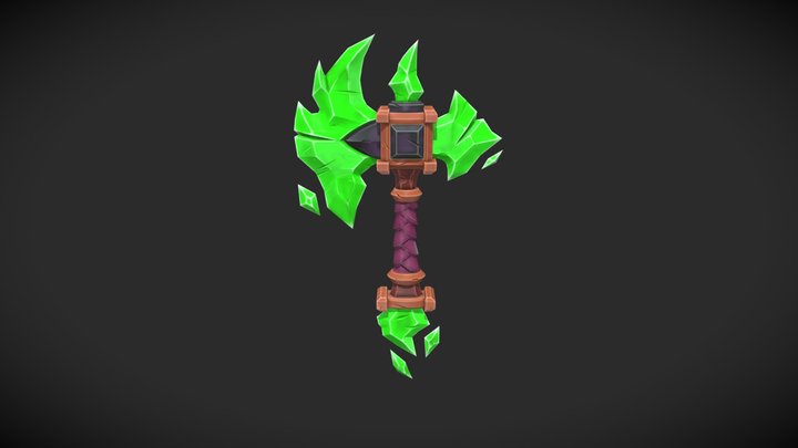 World Of Warcraft - Stylized Axe 3D Model