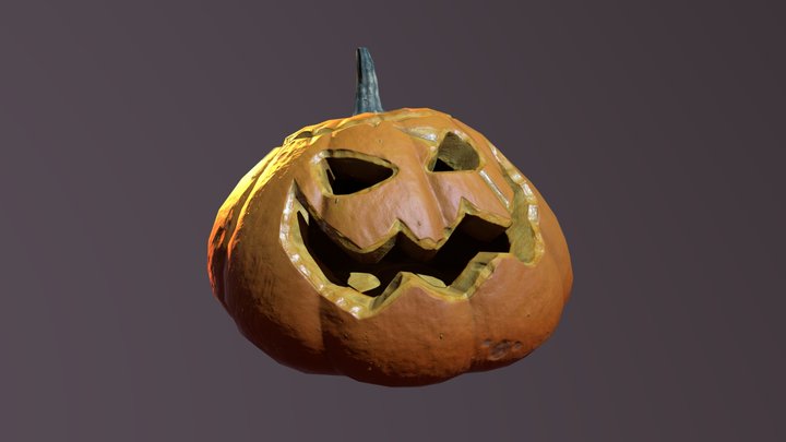 Pumpkin Face 01 3D Model