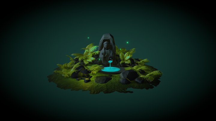 Statue Ruins 3D Model