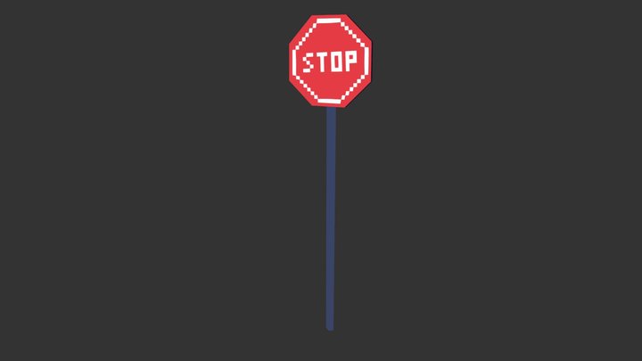 stop sign 3D Model