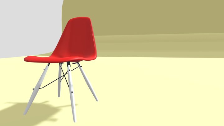 Cadeira Chalers Eames 3D Model