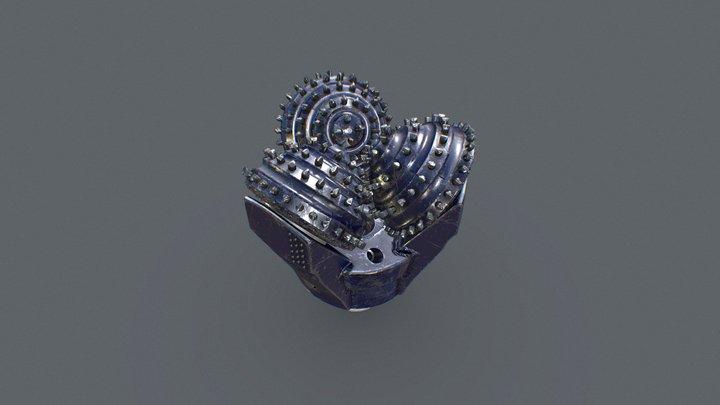 Roller cone bit — Rock bit 3D Model