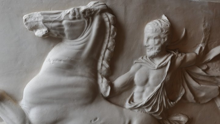 Panathenaic procession: man with restive horse 3D Model