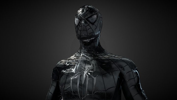 Symbiote Spiderman - Tobey Maguire 3D Model