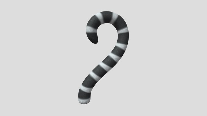 Ring Tailed Lemur Tail 3D Model