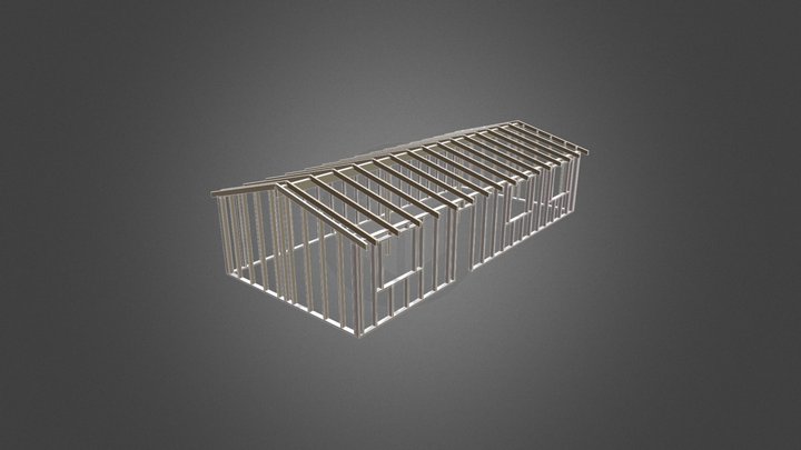 Bjælkespær med kiprem model 2 3D Model
