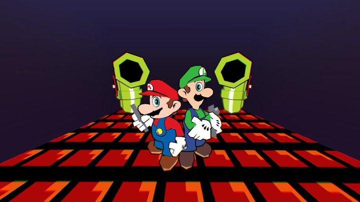 3D model Mario Luigi And Yoshi From Game VR / AR / low-poly