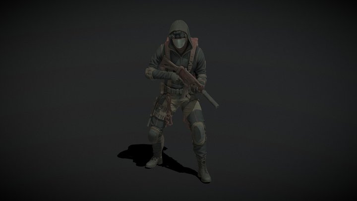 Stealth Gunner with Night Vision [MESHY 6] – Modello 3D gratuito STL