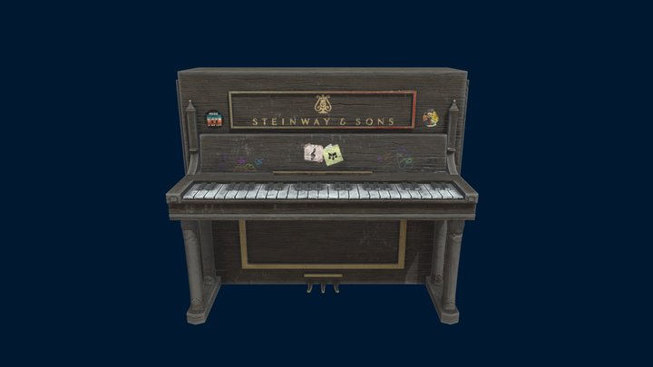 Piano Vintage 3D Model