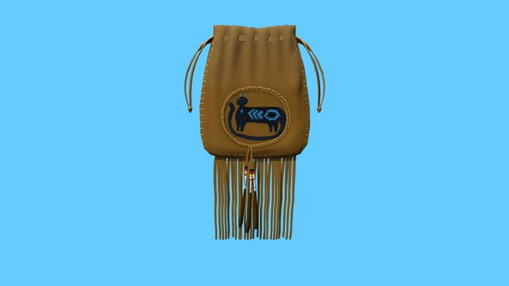 Beaded Bag, Underwater Panther 3D Model