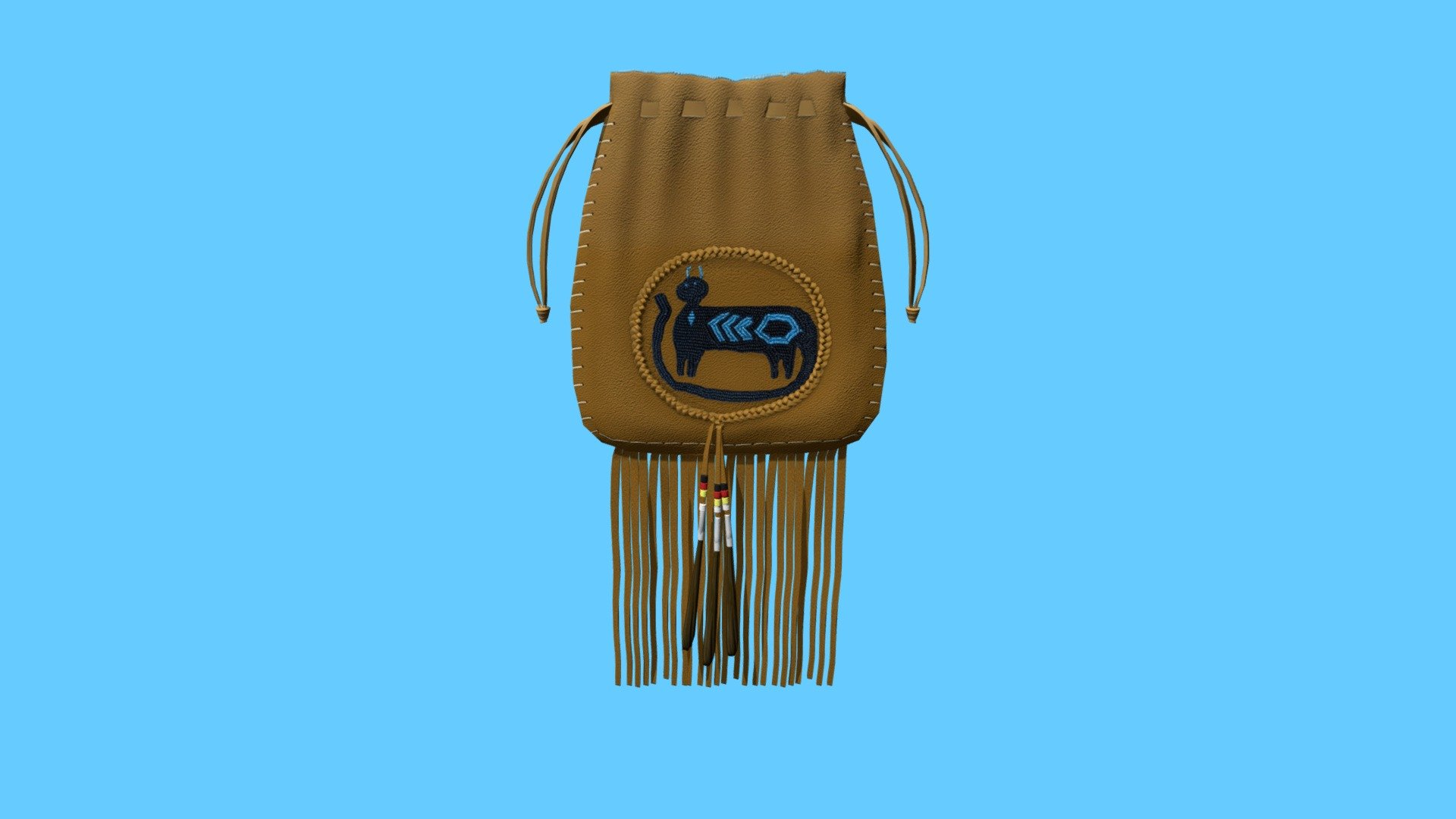 Beaded Bag, Underwater Panther