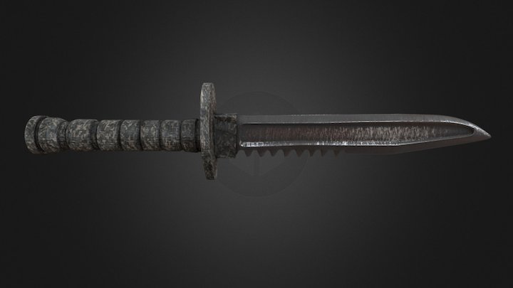 Military Knife 3D Model