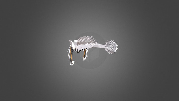 CyberDino Walk Cycle 3D Model