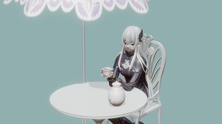 Re:zero Echidna(エキドナ) 3D Model