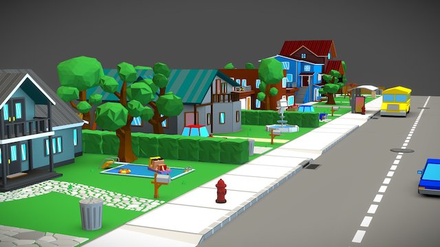 Paper Hero - Mobile - Street_C 3D Model