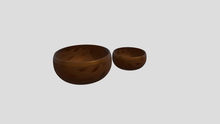 Pair of bowls 3D Model
