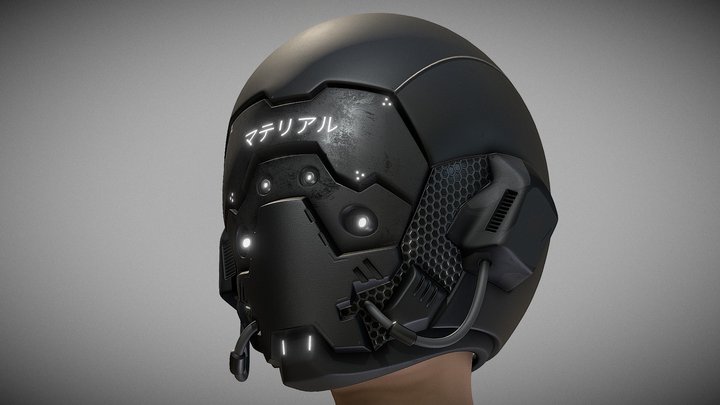 SCIFI Pilot Helmet V2 3D Model